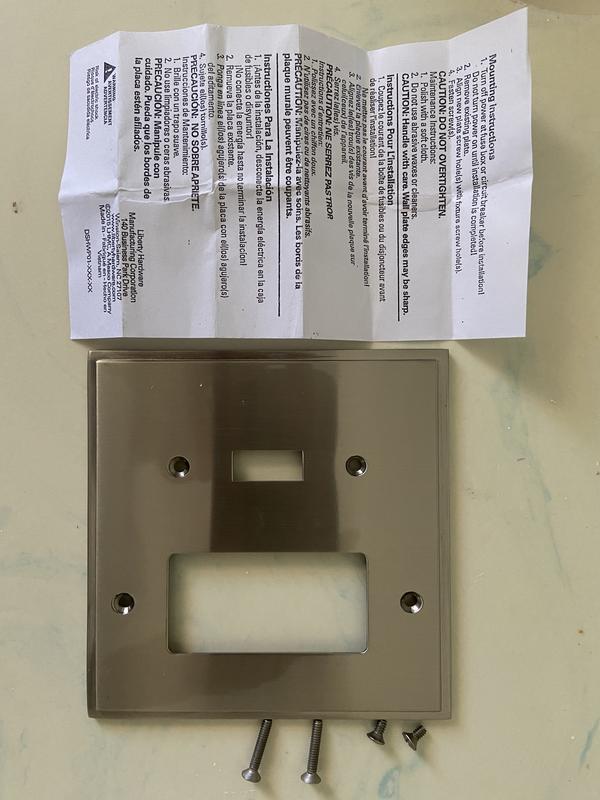 allen + roth Simple Step 2-Gang Midsize Satin Nickel Zinc Indoor Toggle ...