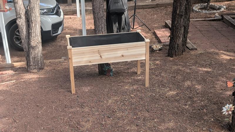 VEIKOUS Rectangle 22.4-in W Extra Large Brown Cedar