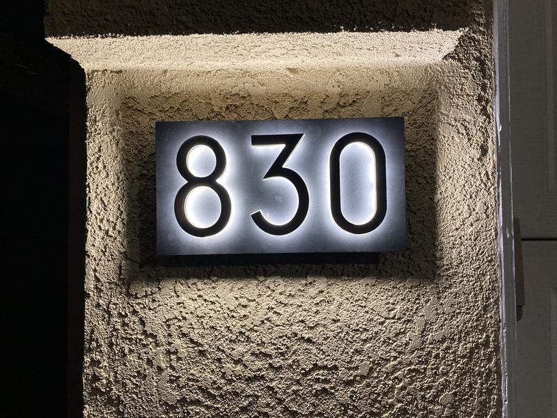 PRO-DF LED Backlit House Number 5-in Satin Nickel Number Zero AL66000 ...
