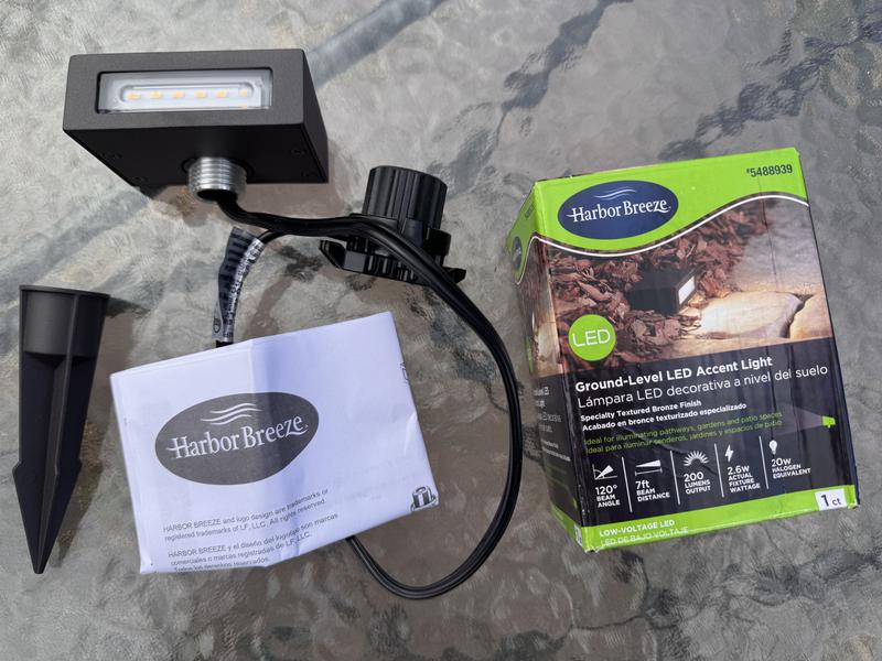 「Light Mellow Harbor」 Harbor Breeze 200-Lumen 2.6-Watt Specilaty Textured Bronze