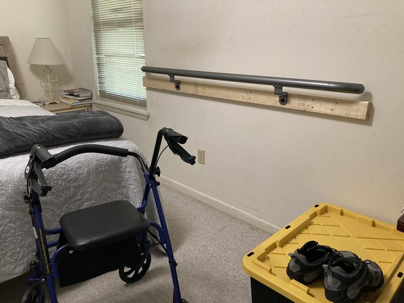 Wolf Handrail ADA Compliant 1.9-in x 72-in Silver Vein Painted Aluminum ...