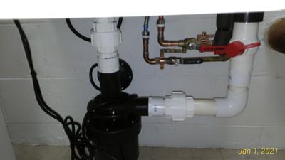 Sink pump store for basement