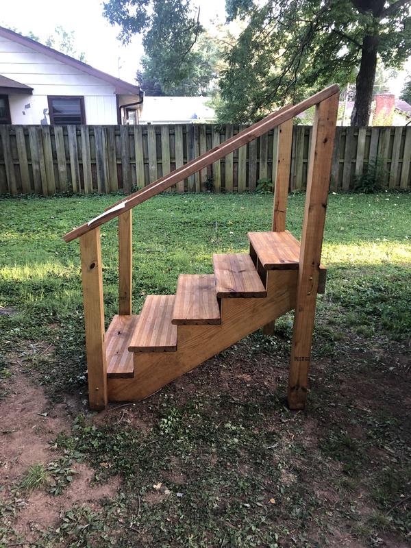 Severe Weather 6-Steps Pressure Treated Pine Wood Outdoor Stair Stringer in  the Outdoor Stair Stringers department at