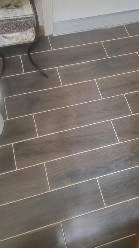 allen + roth Shed Cappuccino 6-in x 24-in Matte Ceramic Wood Look Floor and Wall Tile (0.96-sq. ft/ Piece)