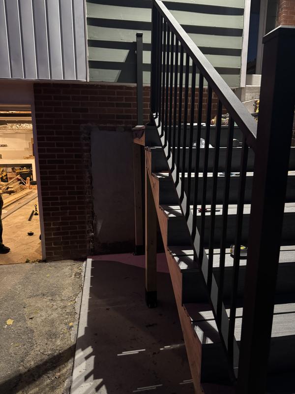 Deckorators Rapid Rail 6-ft x 36-in Weathered Brown Aluminum Deck Stair ...