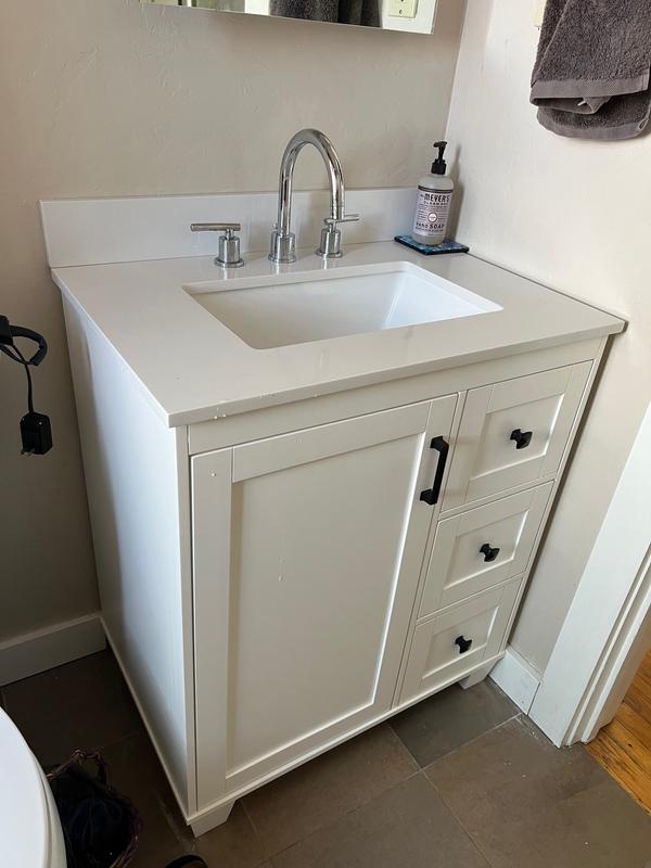 allen + roth Rigsby 48-in White Undermount Single Sink Bathroom Vanity with White Engineered Marble Top allen + roth Rigsby 48-in White Undermount Single Sink Bathroom Vanity with White Engineered Marble Top