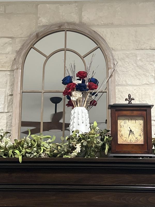 Lowe's 20-in Dozen Red White Blue Indoor Rose Artificial Flower L09491 ...