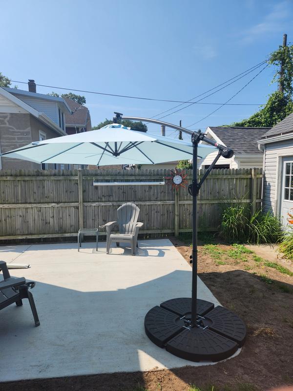 10 ft patio umbrella tilt 9 Ft Patio Umbrella for Outdoor Shade, Coffee