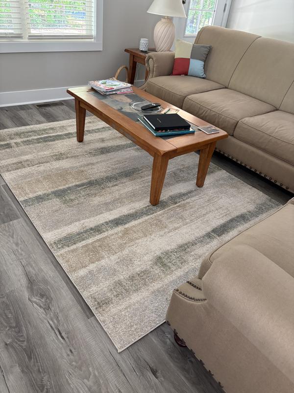 allen + roth with STAINMASTER Multiscape 5 X 8 (ft) Cream Indoor ...