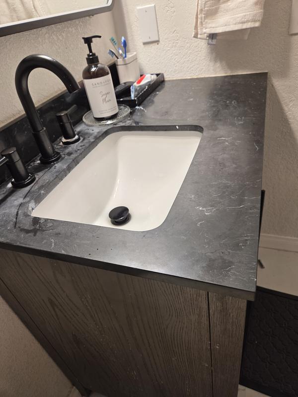 allen + roth Haverhill 36-in Weathered Oak Undermount Single Sink ...