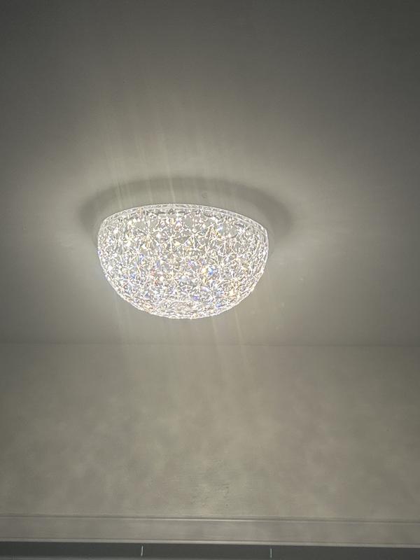 allen + roth Avalyn 1-Light 12.99-in Gloss Chrome LED Flush Mount Light ...
