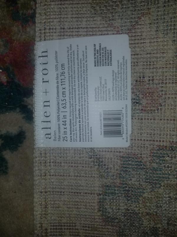 allen + roth Belen 8 x 10 (ft) Woven Polyester Beige Rectangular Indoor ...