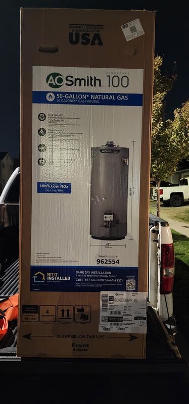 A.O. Smith Signature 100 50-Gallon Tall 12-year Warranty 40000-BTU Natural  Gas Water Heater in the Water Heaters department at