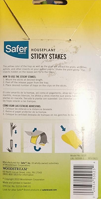 Hanging Fly Sticky Traps House Plant Sticky Stakes Fly Paper