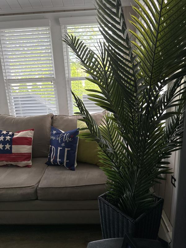 Vitalismo 6ft Artificial Palm Tree Potted Faux Areca Palm Greenery ...