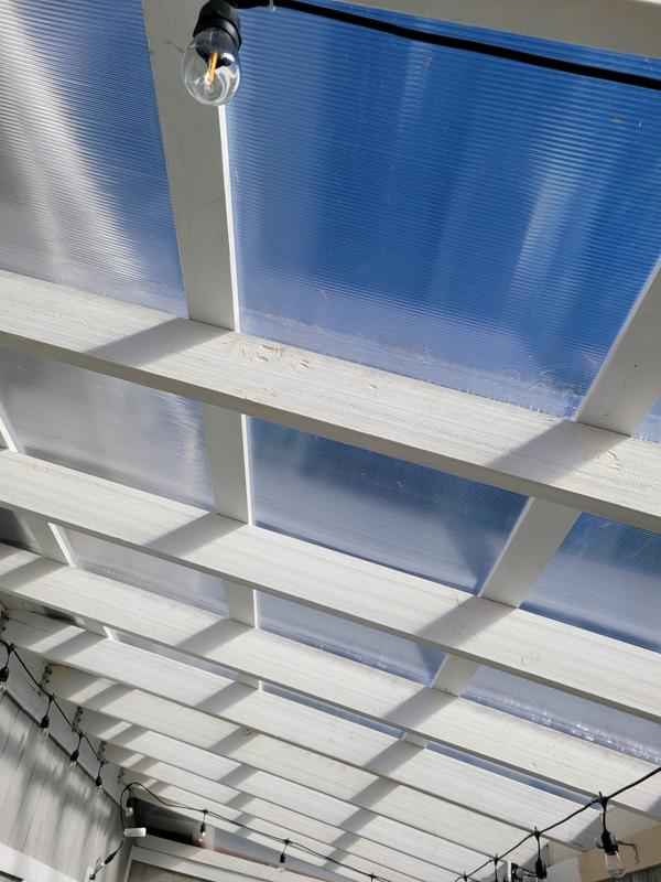 Tuftex Multi-Wall 6mm Panel Clear 4-ft x 8-ft Corrugated Clear Polycarbonate  Plastic Roof Panel in the Roof Panels department at