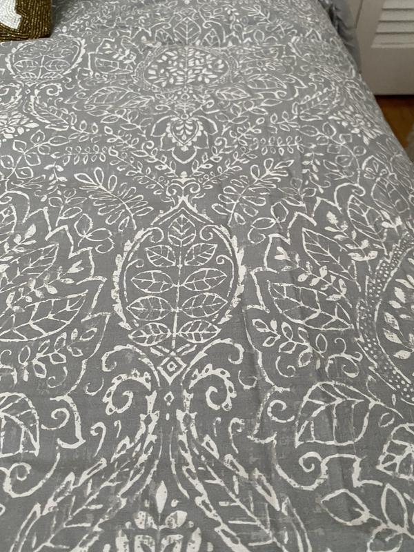 allen + roth Emerton Full/Queen 3 pc comforter set Gray Medallion Full ...
