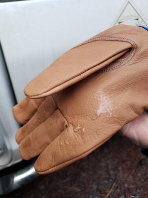 Leather gloves Louis Vuitton Brown size S International in Leather -  32129042