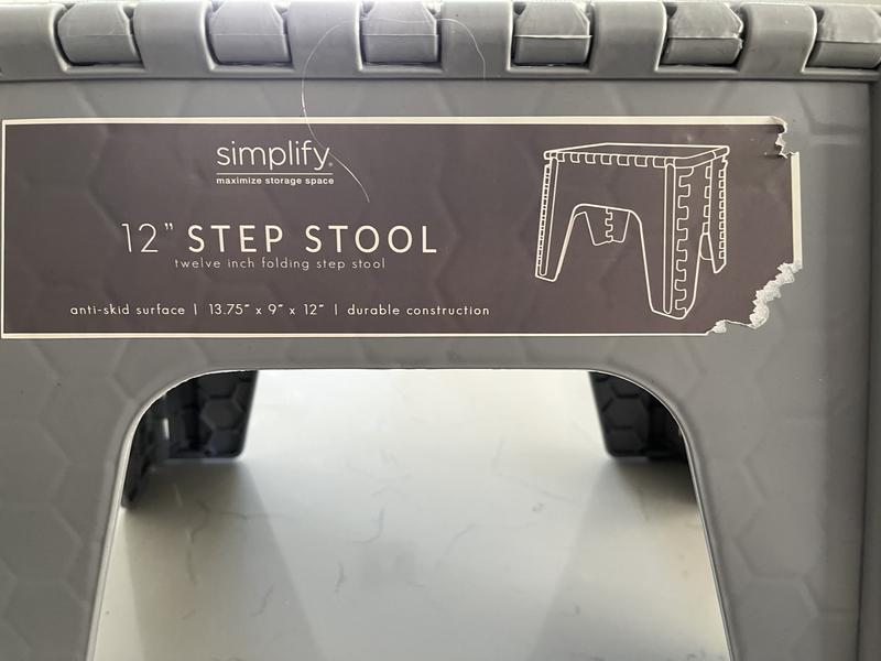 Simplify 9 inch stripe top folding step discount stool