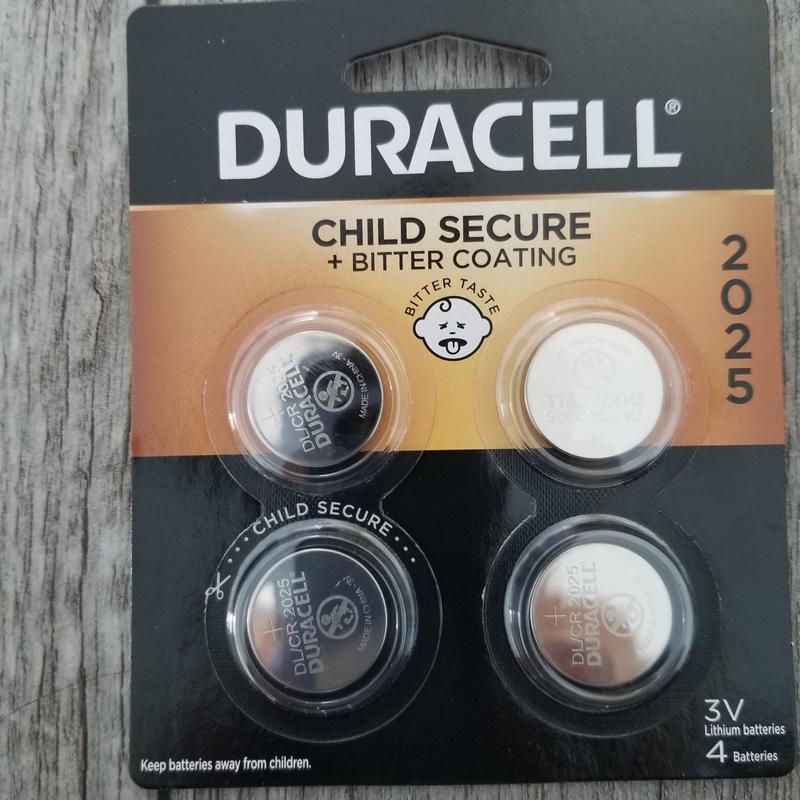 Duracell 2025 Batteries Lithium Coin Button - 2 Pack - Specialty Battery w/  Bitterant Technology