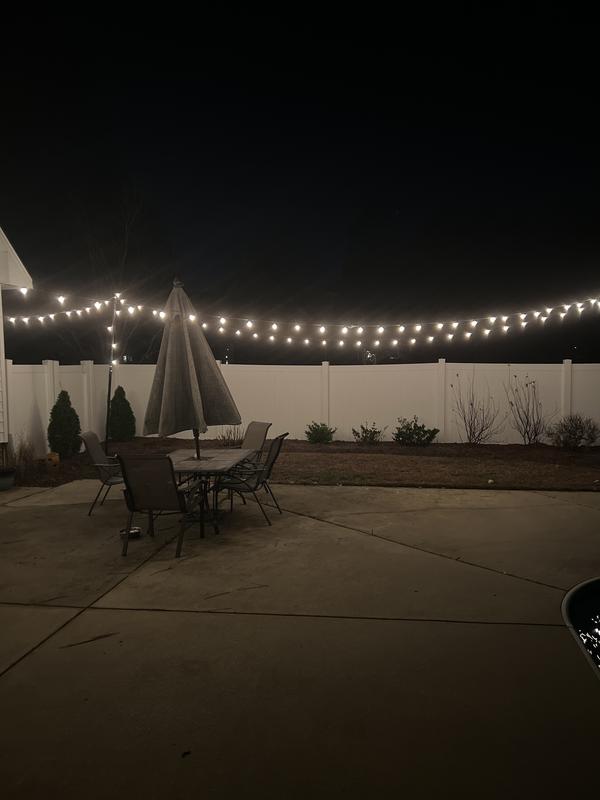 Outdoor string light on sale pole lowes