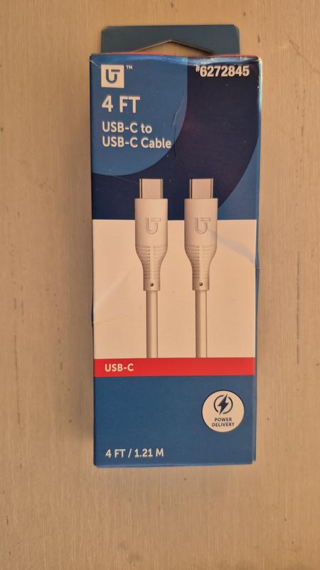 Utilitech 4-ft Usb-c White Cable 8B47-3190002R-FG at Lowes.com
