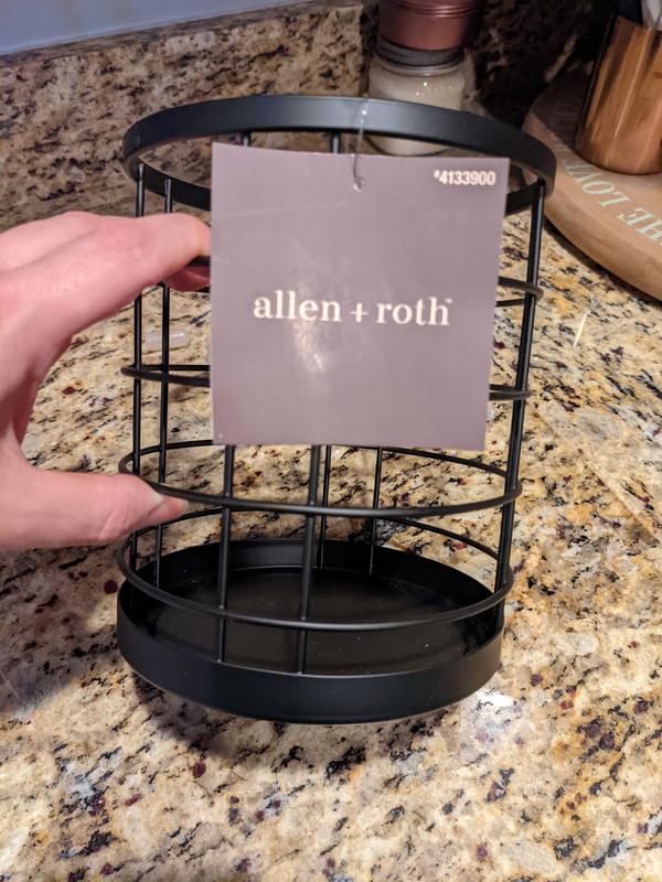 allen + roth Matte Black Steel Freestanding Utensil Crock in the Kitchen Utensil  Holders department at