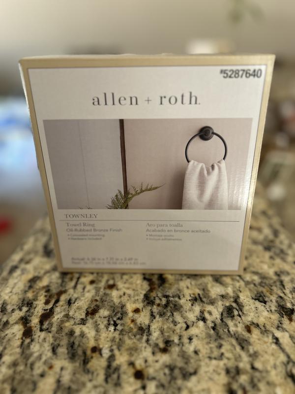 allen + roth Townley Oil Rubbed Bronze Wall Mount Single Towel Ring BTH ...