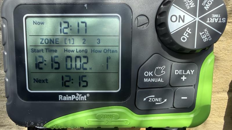 RainPoint 3 Output Port Adjustable Digital hose end timer in the Hose ...