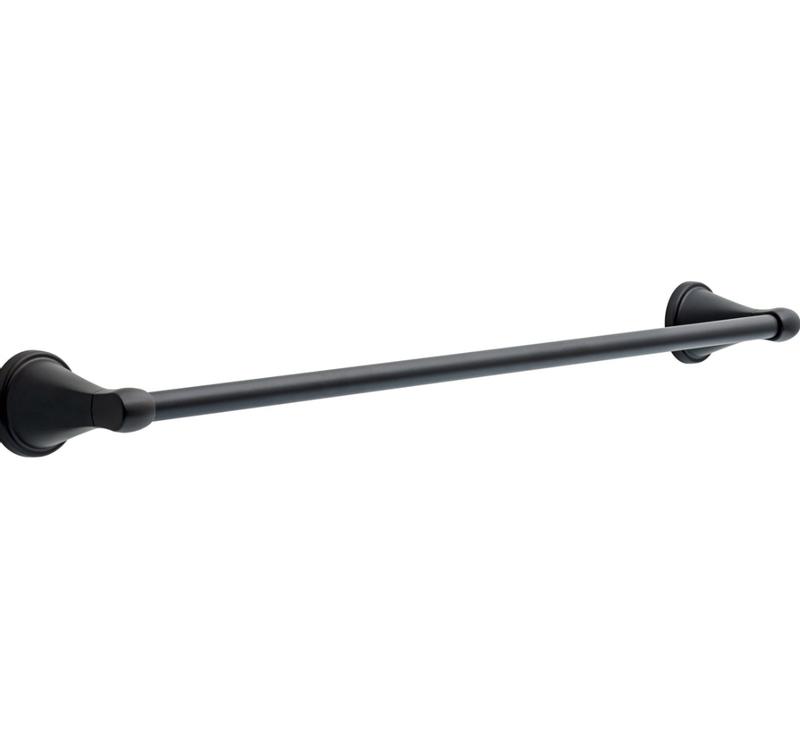 Delta Becker 24-in Matte Black Wall Mount Single Towel Bar in the Towel Bars  department at