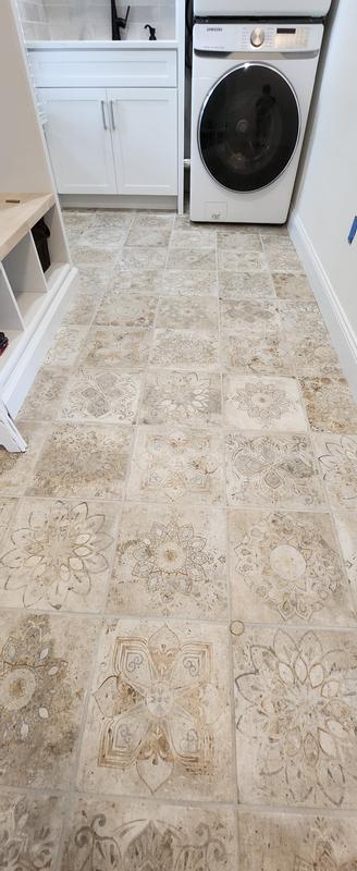 Marbella Decor 10-Pack Weathered 12-in x 12-in Glazed Porcelain Encaustic Floor and Wall Tile