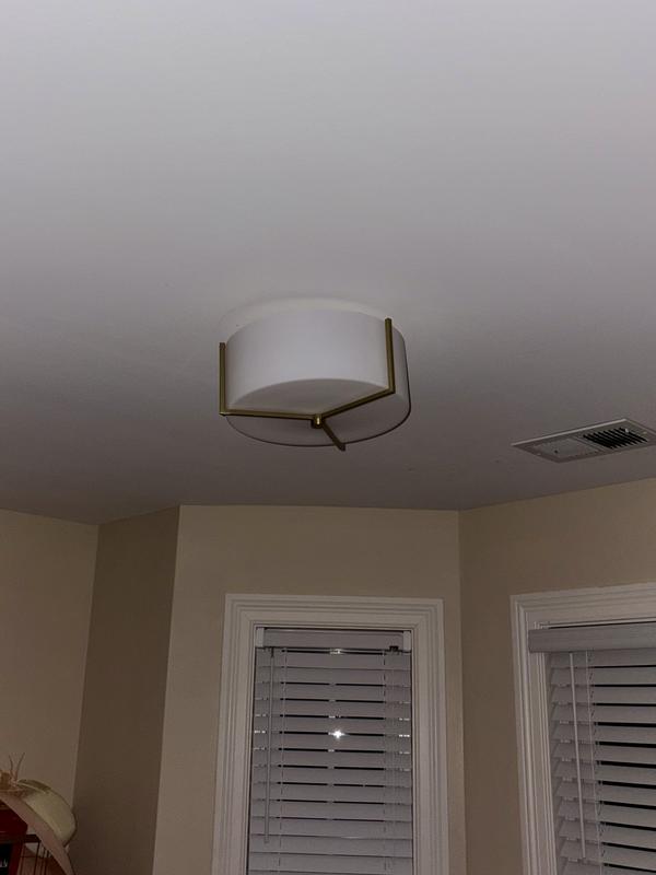 allen + roth Fowler 2 -Light 13.25-in Brushed Nickel Semi Flush Mount ...