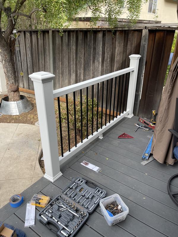 Deckorators 3.5-in x 3.5-in x 3-ft Black Steel Deck Post