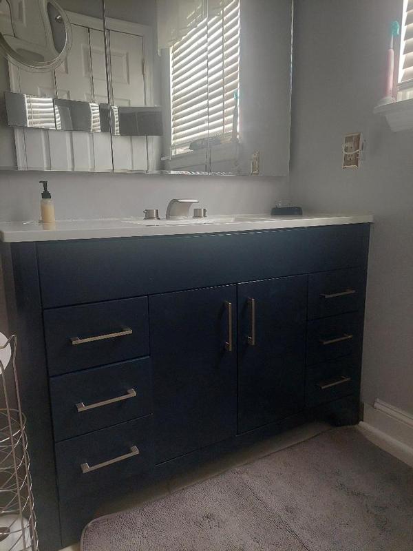 Diamond NOW Shelby 60-in Deep Blue Double Sink Bathroom