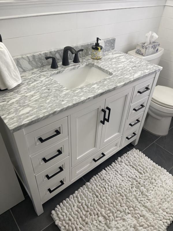 allen + roth Crest Hill 48-in White Undermount Single Sink Bathroom Vanity with Engineered Carrara Marble Top allen + roth Crest Hill 48-in White Undermount Single Sink Bathroom Vanity with Engineered Carrara Marble Top