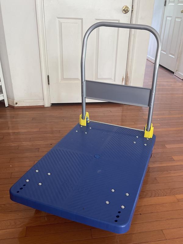 Wrightmaster 880-lb Capacity 4-Wheel Blue Steel Standard Duty Platform ...