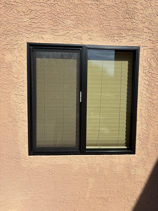 JELD-WEN C-3500 35-1/2-in x 35-1/2-in Left-Handed Black with Black ...