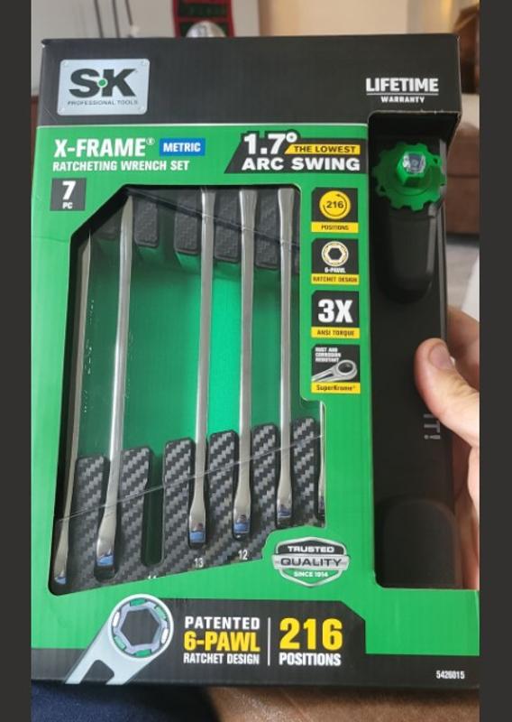 SK Professional Tools 7 -Piece Set 6-point Metric Standard Combination ...