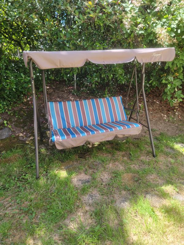 Kozyard 3-person Black Steel Outdoor Swing KZSW3102B at Lowes.com