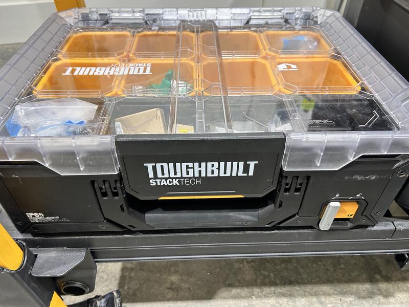 TOUGHBUILT 22-Compartment STACKTECH Low-Profile Plastic Small Parts ...