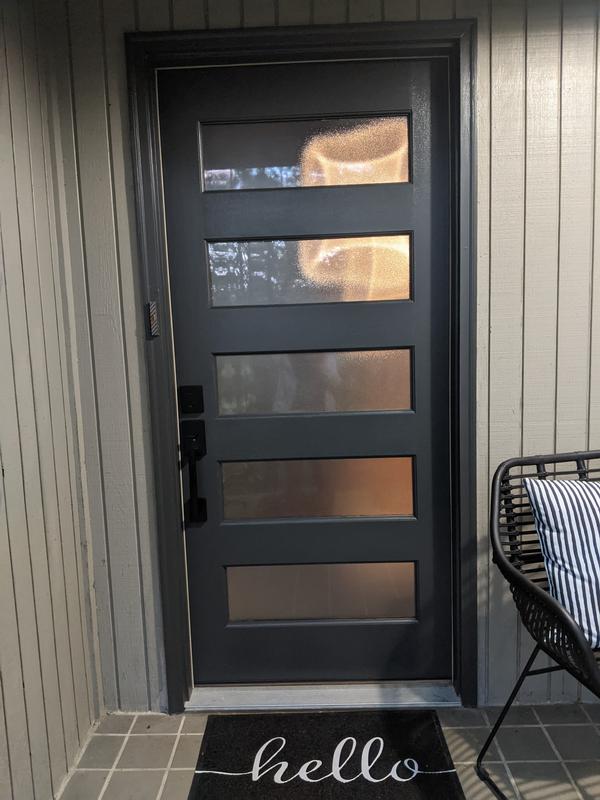 Creative Entryways 36-in x 80-in Unfinished Wood Full Lite Front Door with Frosted Glass