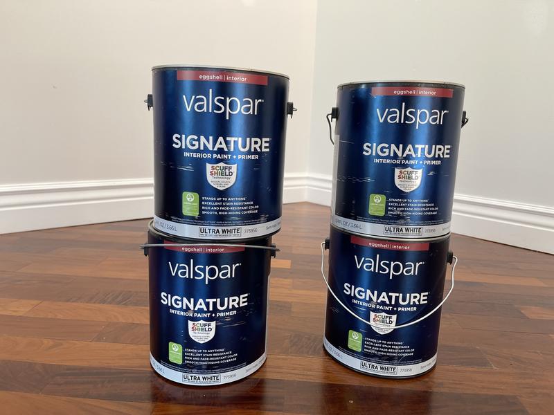 Buy Valspar 455 Series 044.0000456.007 Interior Paint, Semi-Gloss, Special  Antique White, 1 gal, Can, Latex Base Special Antique White (Pack of 4)