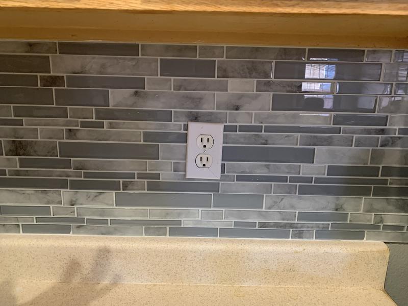 Elida Ceramica Grey 12-in x 14-in Glossy Glass Linear Patterned Wall Tile (0.998-sq. ft/ Piece)