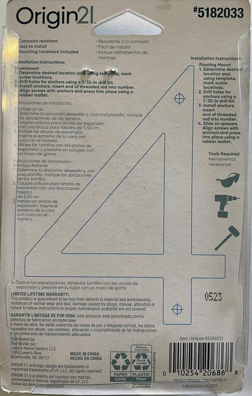Origin 21 Urbana Park 4-in Black Number 1 33711PKBLG at Lowes.com