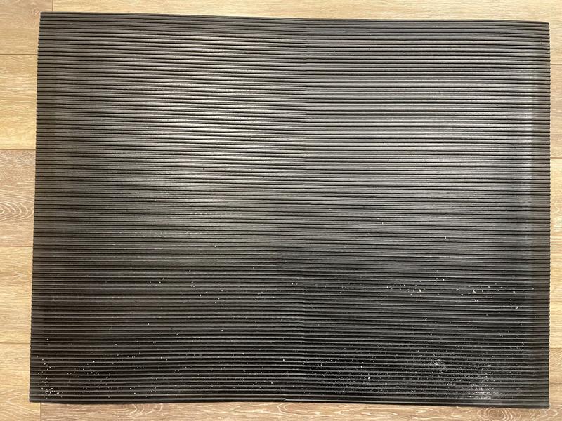 Rubber-Cal 3-ft x 6-ft Black Rubber Rectangular Indoor or Outdoor Home ...