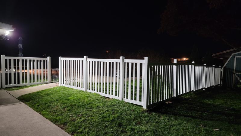 WamBam Fence No-Dig Permanent 4 ft. x 6 ft. Nantucket Vinyl Picket