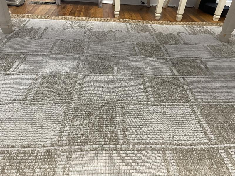 allen + roth Sahara Checkmate 5 x 8 (ft) Loomed Polyester Prairie Taupe ...