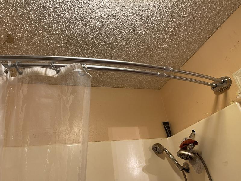 Curved Shower Rods Matte Black Adjustable Curved Shower Rod, 52 OFF