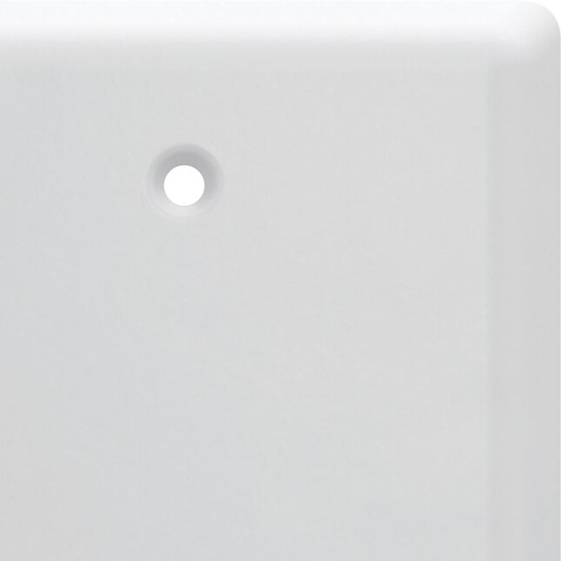 allen + roth Simple Square 1-Gang Midsize Pure White Steel Indoor Blank ...