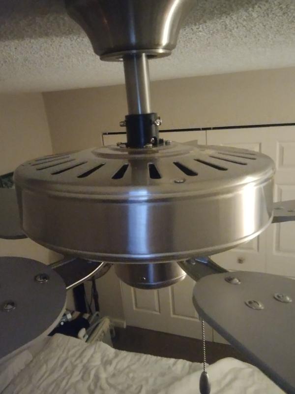 Progress Lighting AirPro Builder Fan 52-in Brushed Nickel with Silver ...